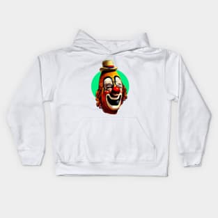 Old circus traditional clown Kids Hoodie